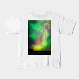 Big beautiful multicolored northern lights Kids T-Shirt